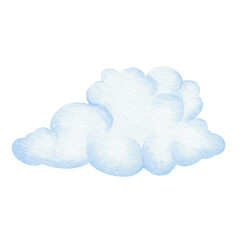 Watercolor Blue cloud.	

