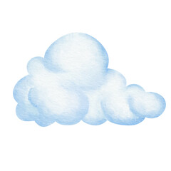 Watercolor Blue cloud.	

