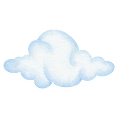 Watercolor Blue cloud.	


