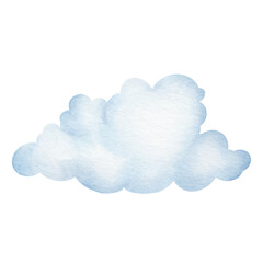 Watercolor Blue cloud.	

