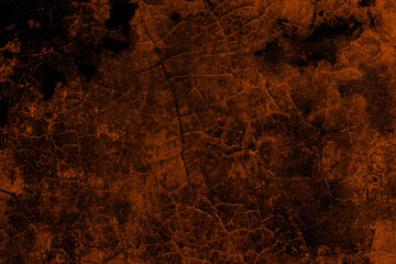 Grunge textured dark brown surface of abandoned concrete wall