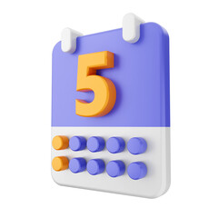 3d calendar date icon illustration