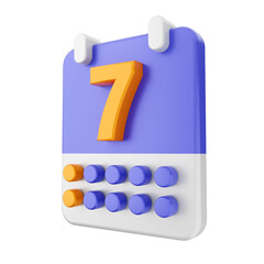3d calendar date icon illustration