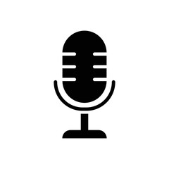microphone icon vector design template in white background