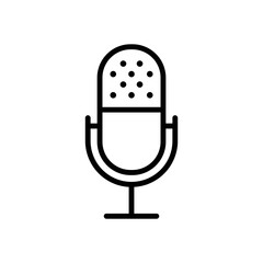 microphone icon vector design template in white background