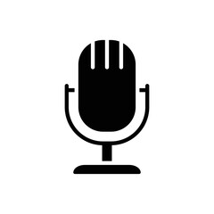 microphone icon vector design template in white background