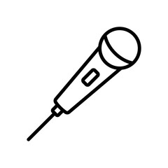 microphone icon vector design template in white background