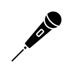 microphone icon vector design template in white background