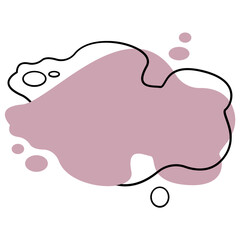 Abstract blob shape vector fluid liquid element design