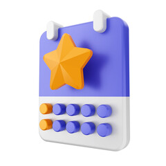 3d calendar date icon illustration