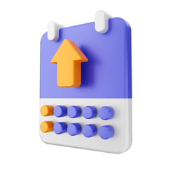 3d calendar date icon illustration