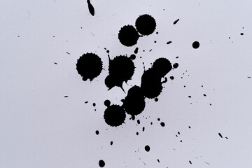 飛び散る黒インク