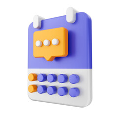 3d calendar date icon illustration