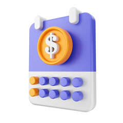 3d calendar date icon illustration