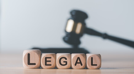 wooden blocks and Wooden judge gavel on the table,law legal services advice and inspection,legal and justice concepts,Judgment and consideration symbol civil and criminal cases