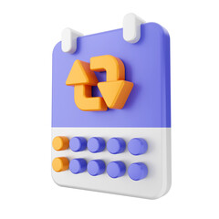 3d calendar date icon illustration