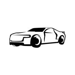 Black car logo icon concept isolated
