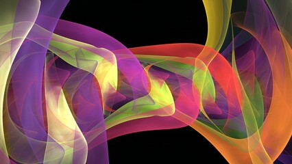 Elegant abstract illustration for art projects, cards, business, posters. 3D illustration, computer-generated fractal
