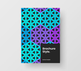 Fresh geometric pattern company cover concept. Minimalistic pamphlet vector design illustration.