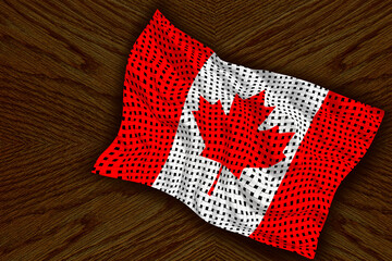 National Flag of Canada. Background  with flag  of Canada