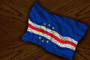 National flag of Cape Verde. Background  with flag  of Cape Verde.