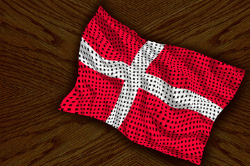 National flag of Denmark. Background  with flag  of Denmark.