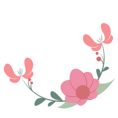 wreath flower vector illustration