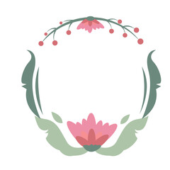 wreath flower vector illustration