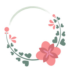 wreath flower vector illustration