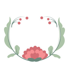 wreath flower vector illustration