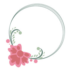 wreath flower vector illustration