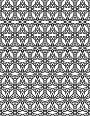 Black and white seamless pattern for coloring book