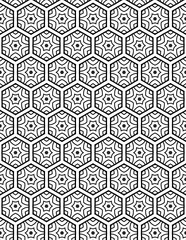 Black and white seamless pattern for coloring book