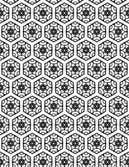 Black and white seamless pattern for coloring book