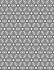 Black and white seamless pattern for coloring book