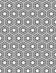 Black and white seamless pattern for coloring book