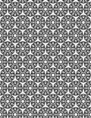 Black and white seamless pattern for coloring book
