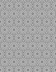 Black and white seamless pattern for coloring book