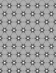 Black and white seamless pattern for coloring book