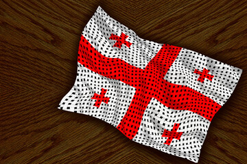 Obraz premium National flag of Georgia. Background with flag of Georgia