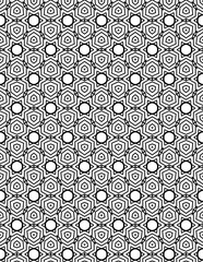 Fototapeta premium Black and white seamless pattern for coloring book
