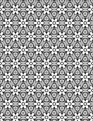 Black and white seamless pattern for coloring book