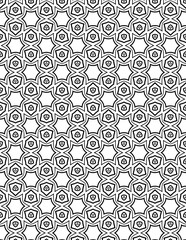 Black and white seamless pattern for coloring book