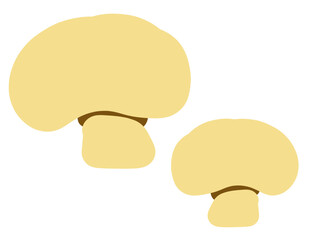 かわいいキノコのマッシュルームセット／手描きイラスト素材