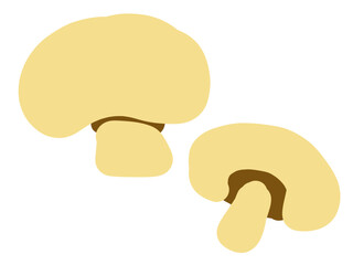 かわいいキノコのマッシュルームセット／手描きイラスト素材