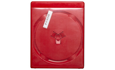 DVD red case png isolated on transparent background