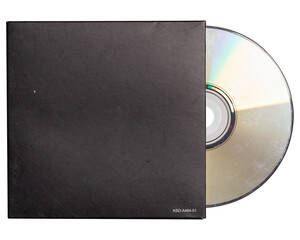 CD sleeve vintage audio disc png isolated on transparent background