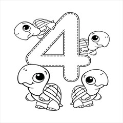 number coloring page for kids