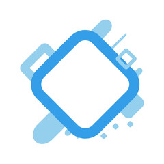 Blue Abstract Geometric Shape 6