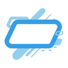 Blue Abstract Geometric Shape 5